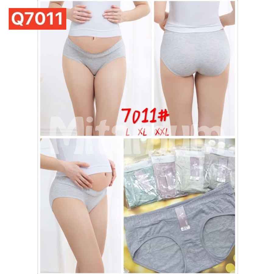 Quần lót bà bầu cạp chéo mùa hè chất cotton đũi kháng khuẩn đồ lót chip bà bầu nội y bầu Q7011