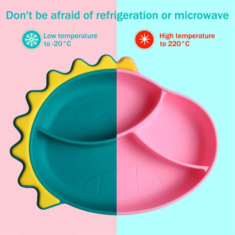 Silibaby Silicone Cho Bé Hút Bát Trẻ Em Bổ Sung Thực Phẩm Bát Di Động Silicone Chia Đĩa Tập Bé Bộ Đồ Ăn