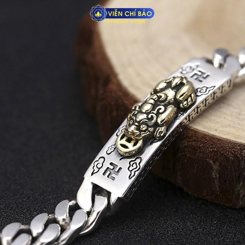 Lắc tay bạc nam Tỳ Hưu Thiên Lộc chất liệu bạc Thái 925 thời trang phụ kiện trang sức nam Viễn Chí Bảo L100050