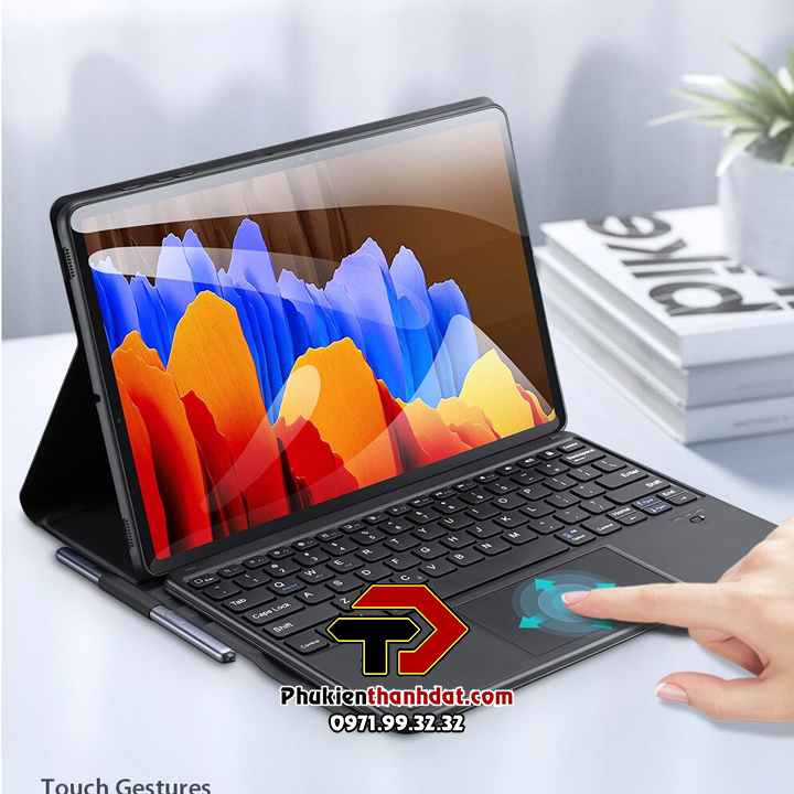 Bao da kèm bàn phím cho SamSung Galaxy Tab S9 FE+ chính hãng Dux Ducis có bàn di chuột TrackPad - Hàng chính hãng