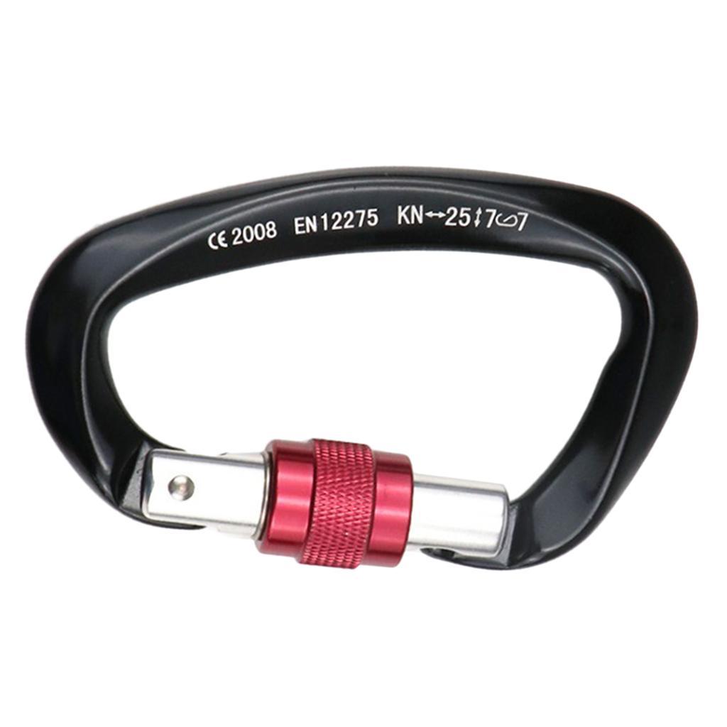 Aviation Aluminum Hammock Safety Carabiner D Type Keychain Buckle