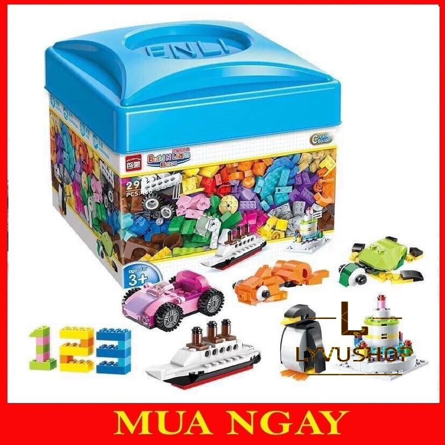 Lego Hộp Vuông Xanh 460 Chi Tiết Cho Bé Lắp Ráp Thỏa Thích