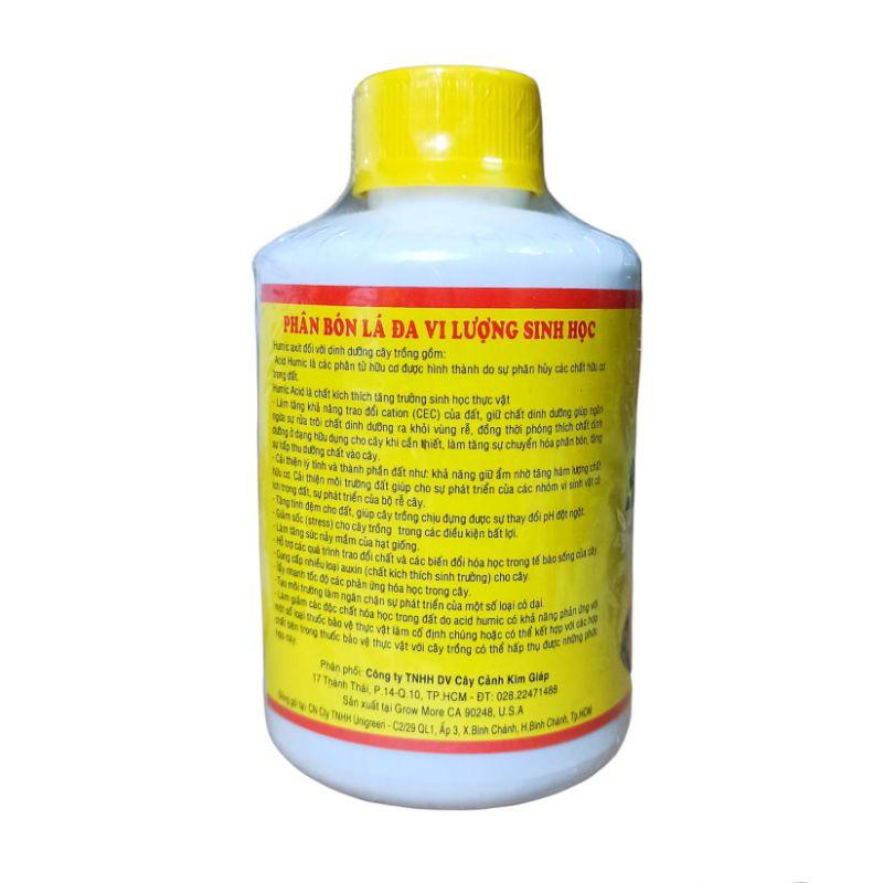 Phân bón Humic acid 322 lọ 235ml kích thích sinh học, tăng trưởng cây trồng