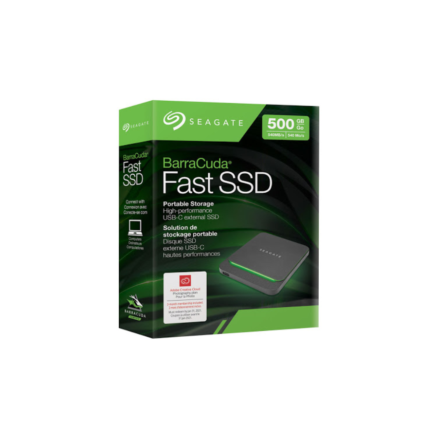 Ổ cứng di động SSD Seagate Barracuda Fast 2TB USB-C - Hàng chính hãng