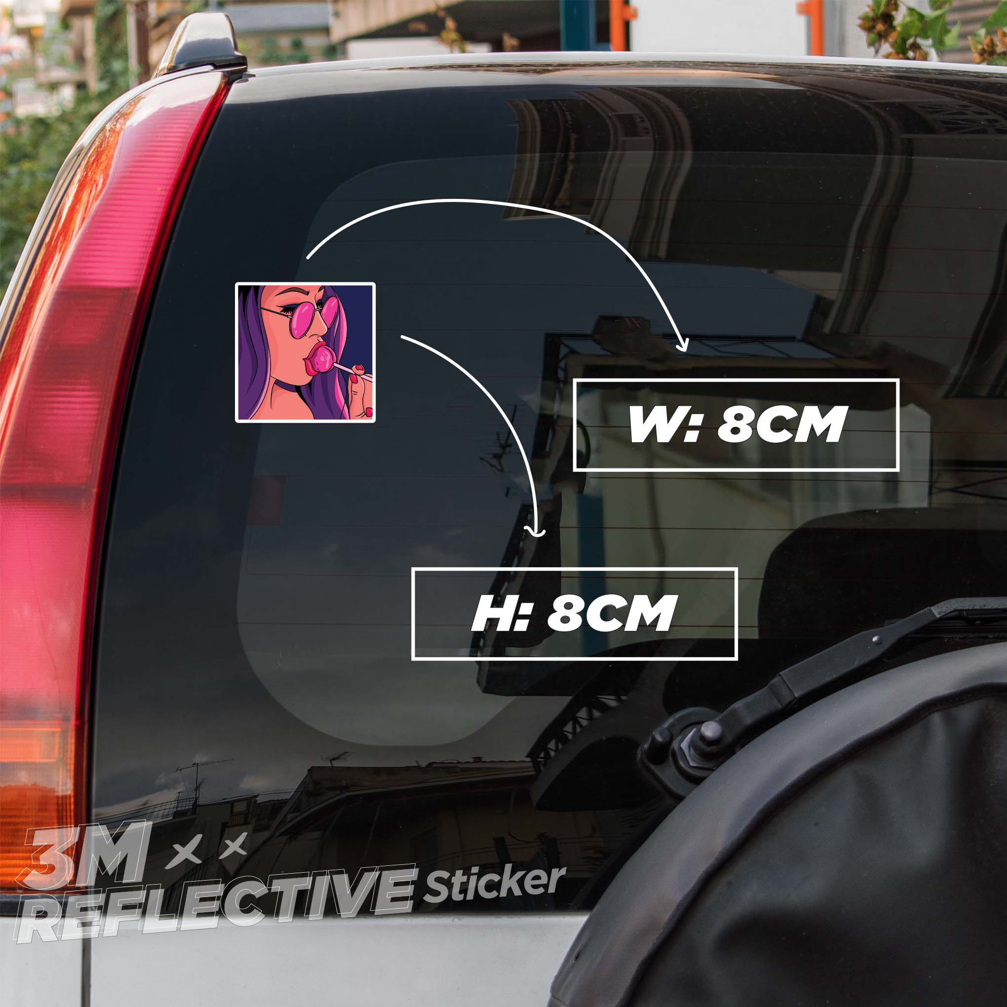 GIRL CANDY 3M - Reflective Sticker Die-cut Hình dán phản quang thương hiệu STICKER FACTORY