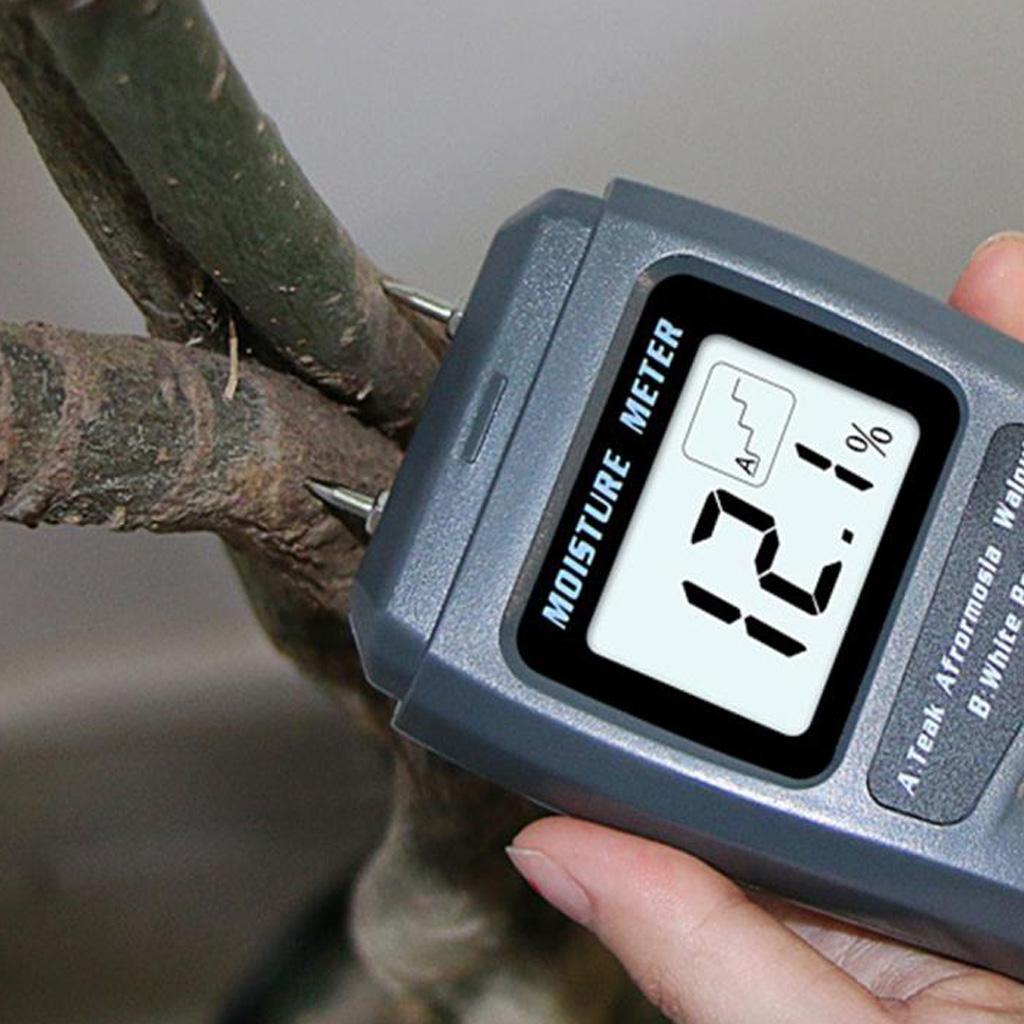 Digital Wood Moisture Meter Damp Meter 0-99% Wood Humidity Tester Detector