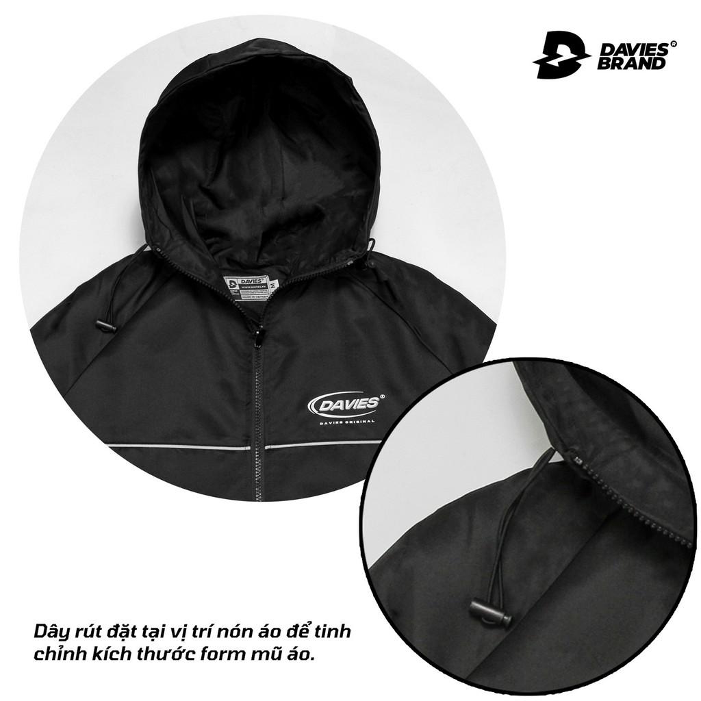 Freeship Áo khoác dù có nón Medal Reflective Jacket MÀU ĐEN Kgia fashion