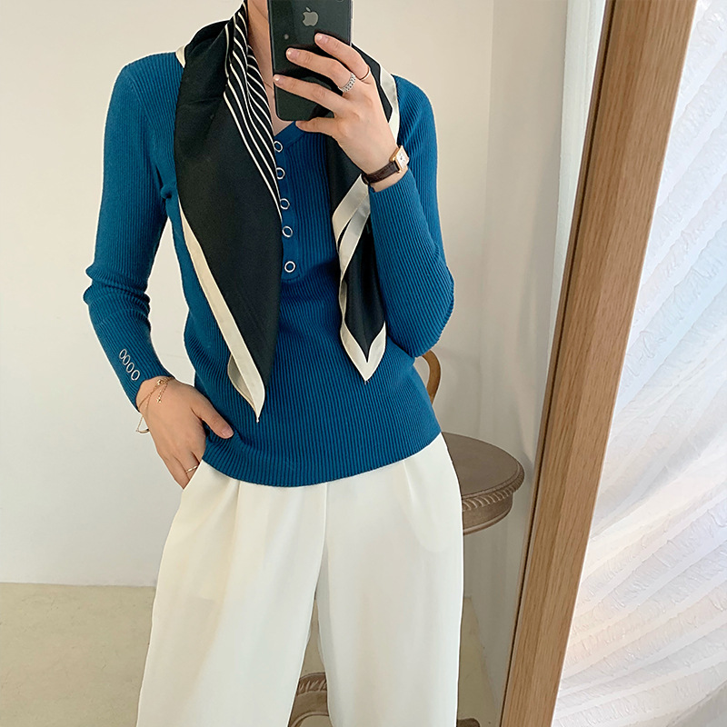 Khăn lụa vuông phong cách Hàn Quốc AKL91 (70x70cm)