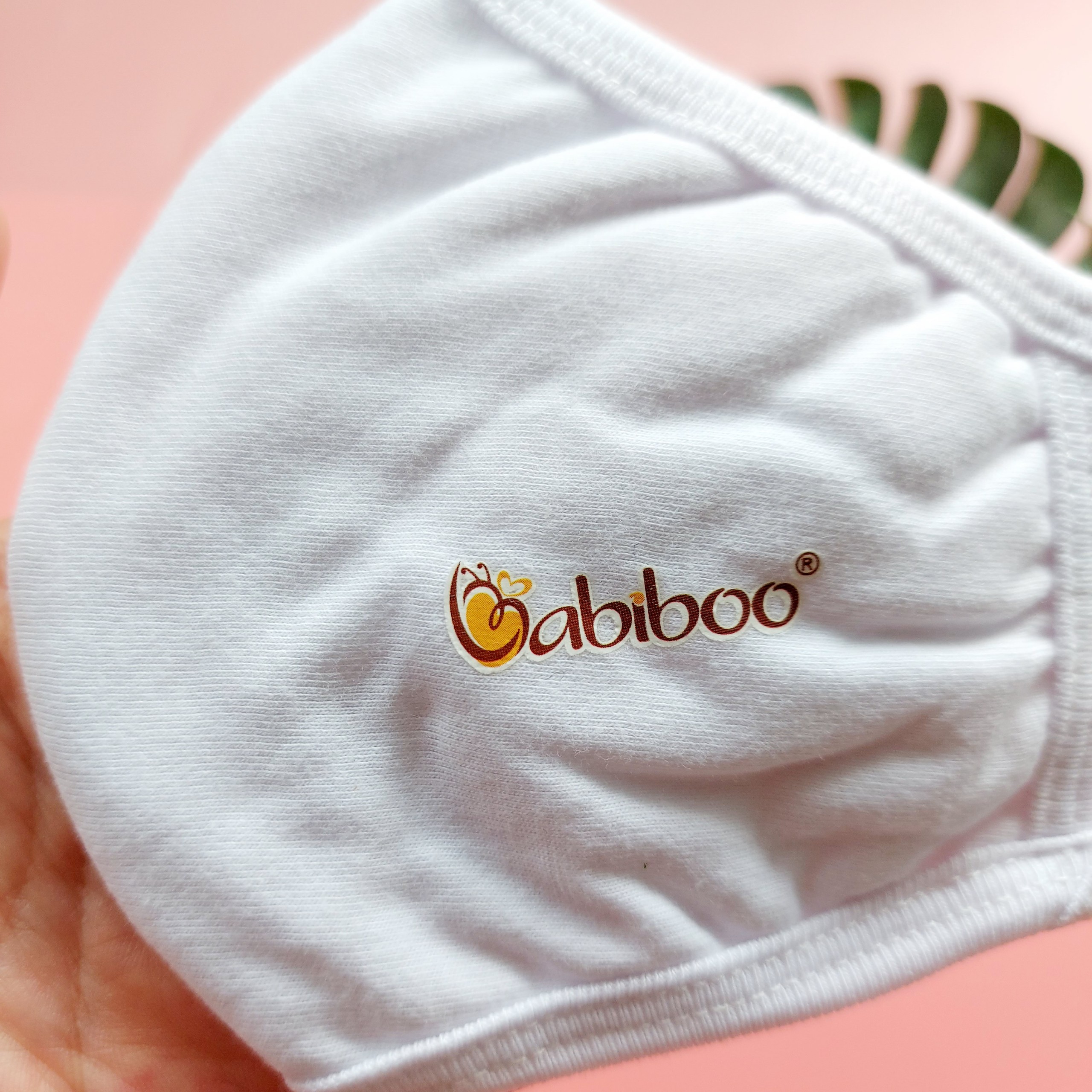 Set 2 Khẩu trang vải Babiboo 100% cotton kháng khuẩn cho người lớn BKT07