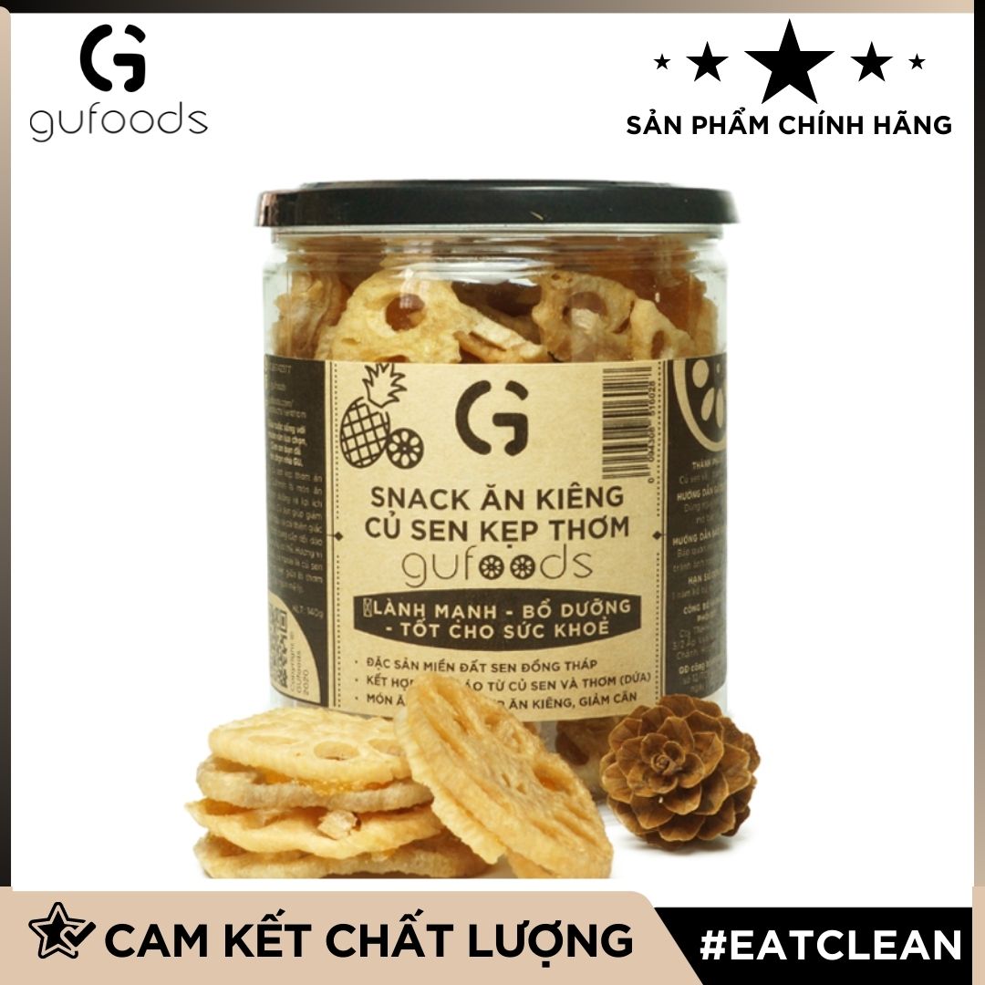 Bánh ăn kiêng củ sen kẹp thơm GUfoods - Lành mạnh, bổ dưỡng, tốt cho sức khoẻ