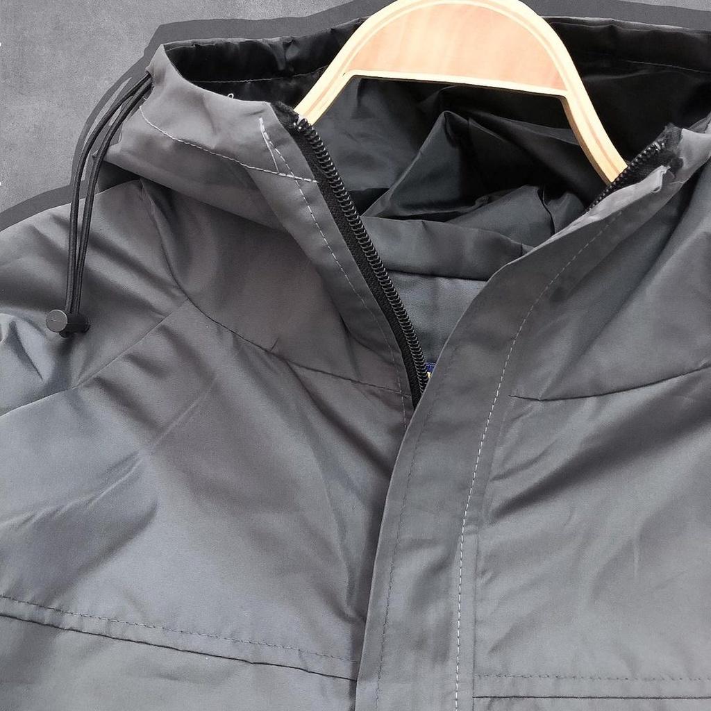Áo khoác vải dù local brand MEANSTORE nam nữ gió mỏng nhẹ form rộng đẹp màu xám
