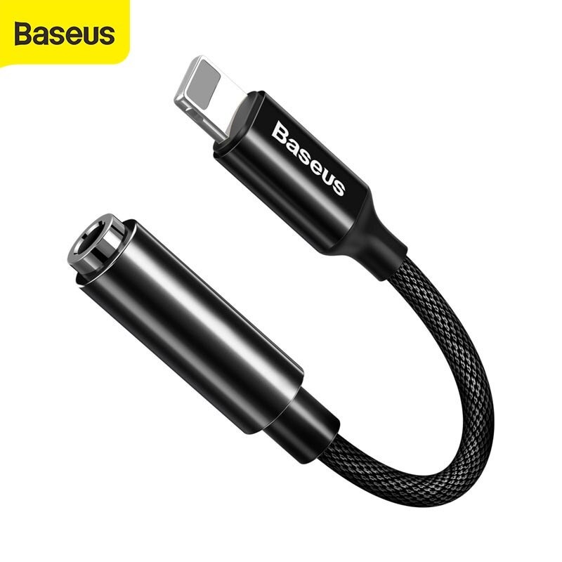 Đầu chuyển Lightning sang Audio AUX 3.5mm Baseus(iP Male to 3.5mm Female Adapter support Music / Call) - Hàng Chính Hãng