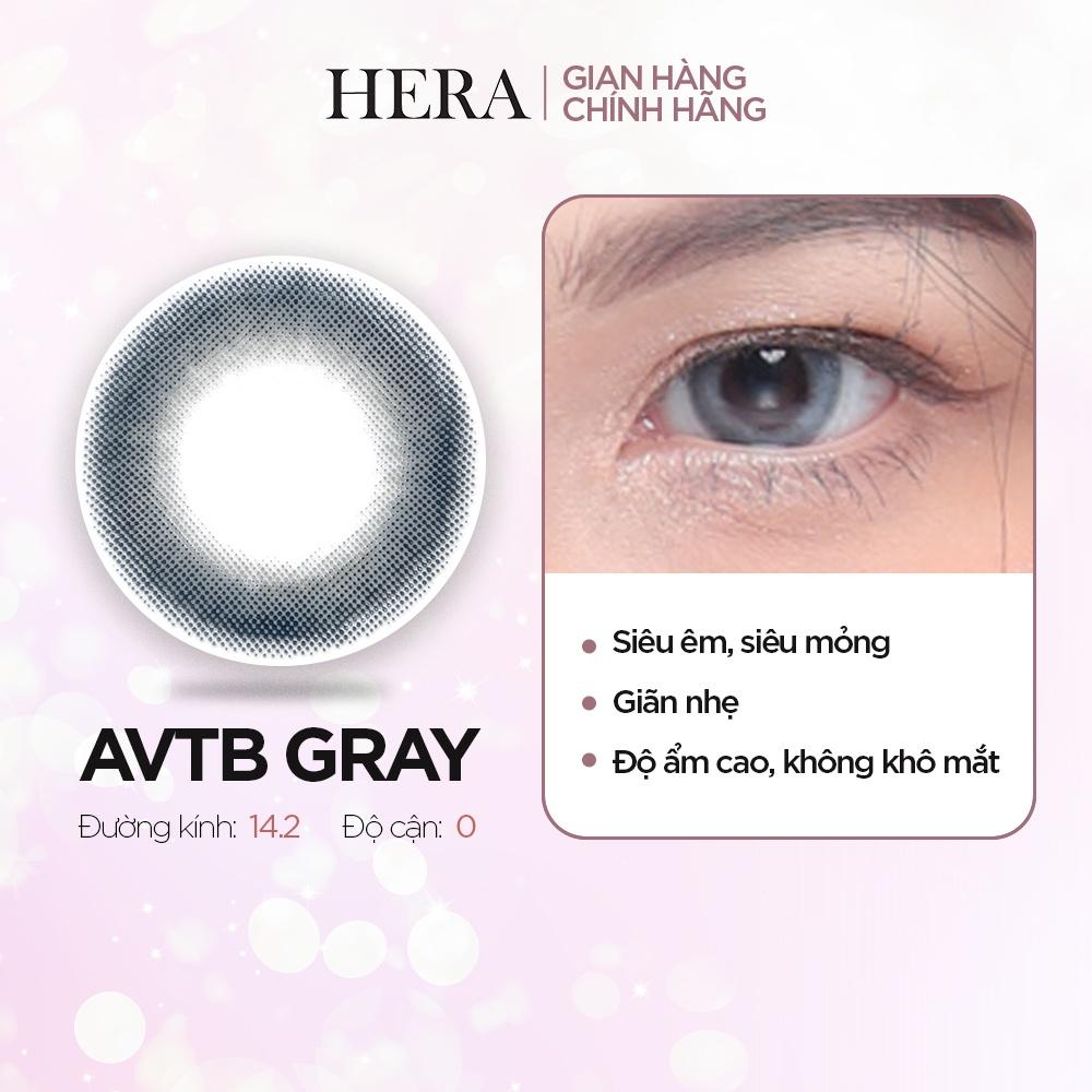 Kính Áp Tròng Hera Xám Hoàng Hôn 0 - 6 Độ TWILIGHT GRAY Nhập Khẩu Hàn Quốc Lens Cận 6 Tháng