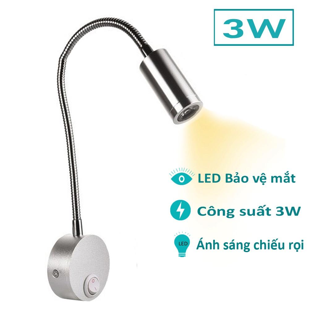 Đèn Led Đọc Sách Gắn Tường Đầu Giường 3W 220V - DW192