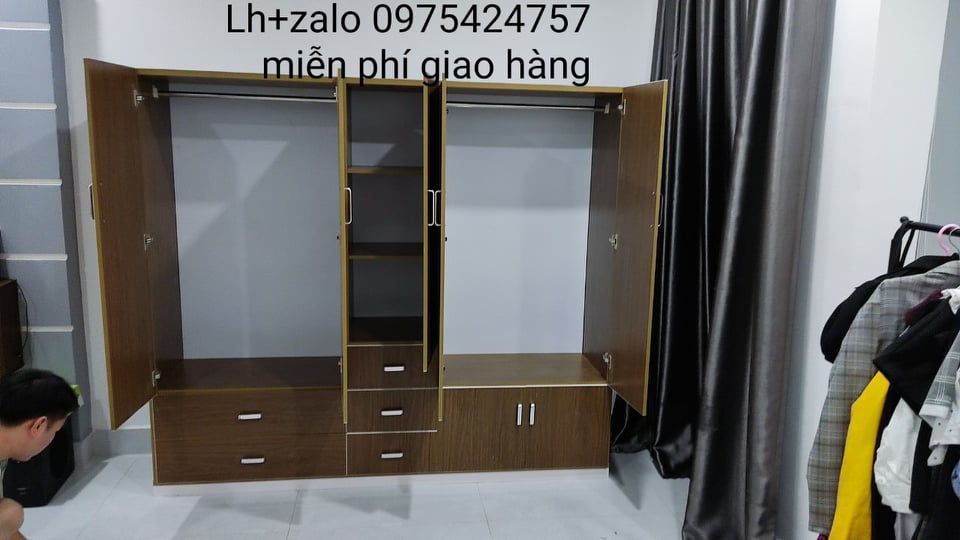 Tủ nhựa đài loan 5 cánh kèm gương