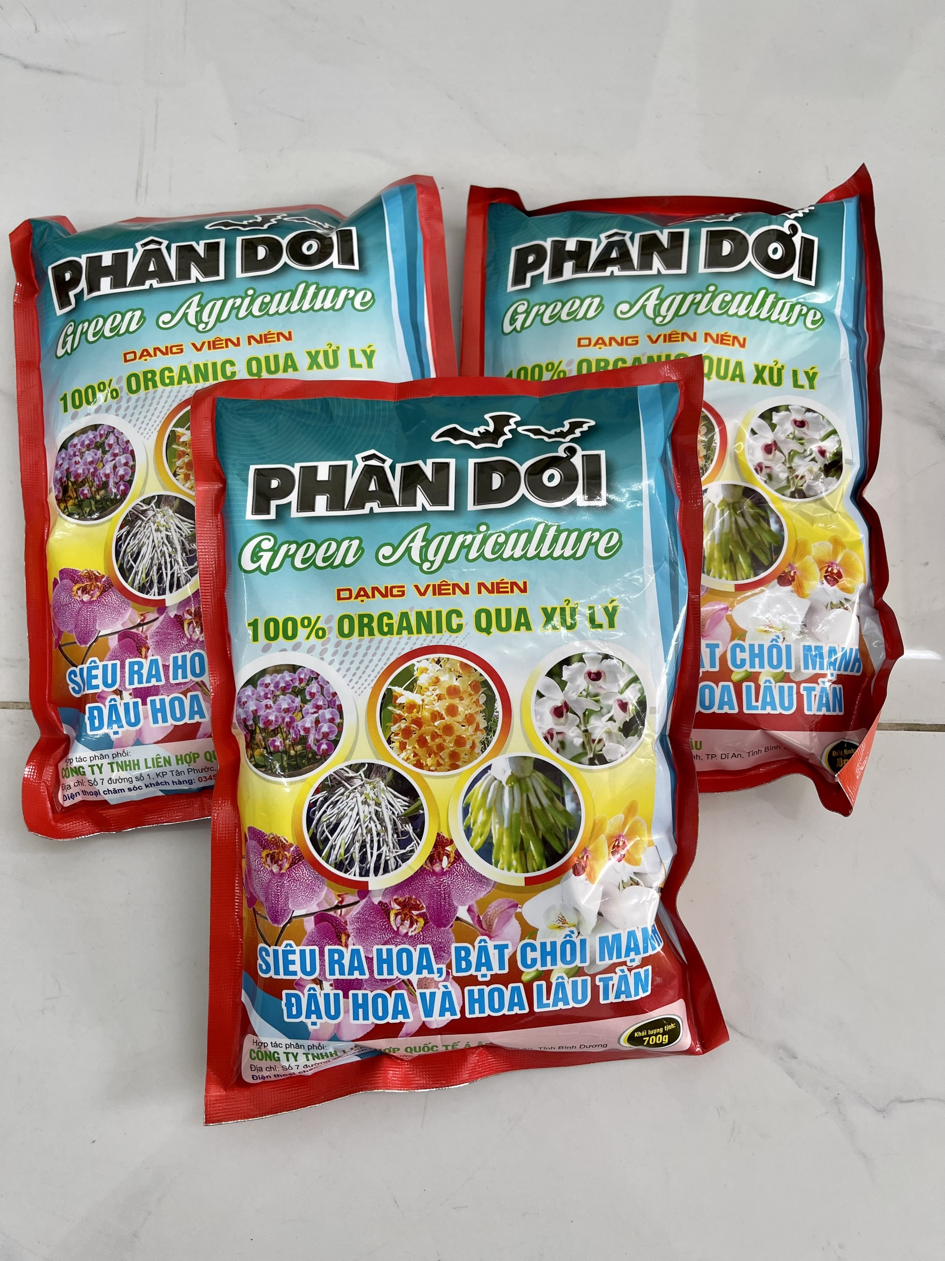 Phân dơi viên nén 100% organic gói 700gr chuyên dùng cho hoa hồng, cây rau màu