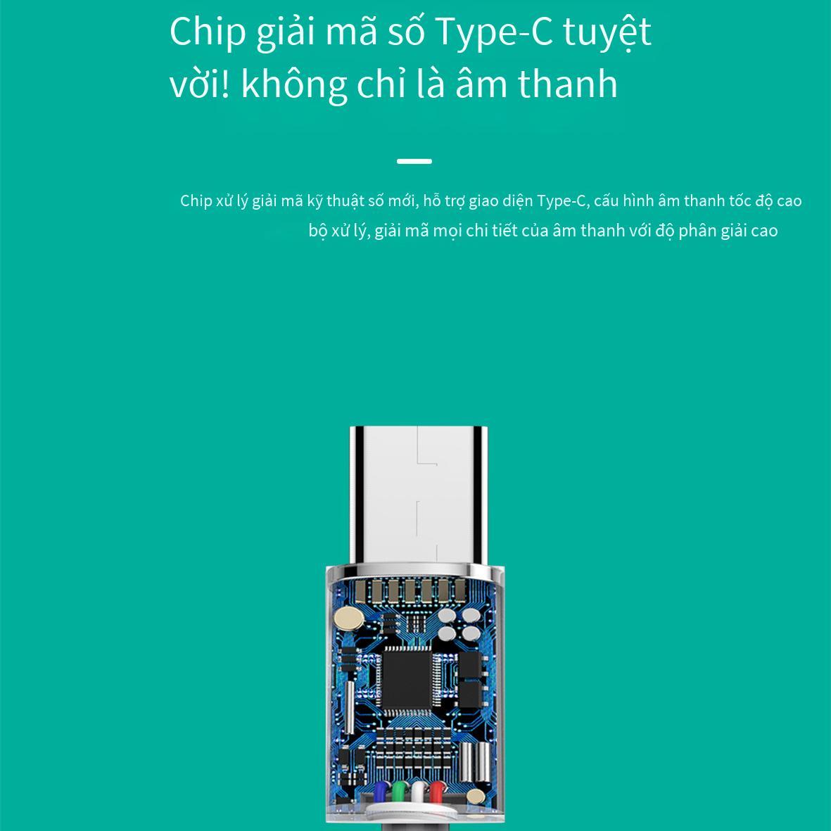 Phong cách mới nhất E033 mới phù hợp với tai nghe điện thoại di động Huawei Xiaomi Type-C tai nghe có dây âm thanh nổi trong tai có micrô