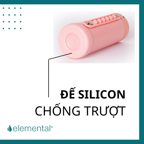 Bình giữ nhiệt elemental Pop màu hồng 414ml, inox 304, giữ nhiệt tốt, FDA Hoa Kì, bình đa năng có kèm ống hút cho bé đi học Chờ duyệt