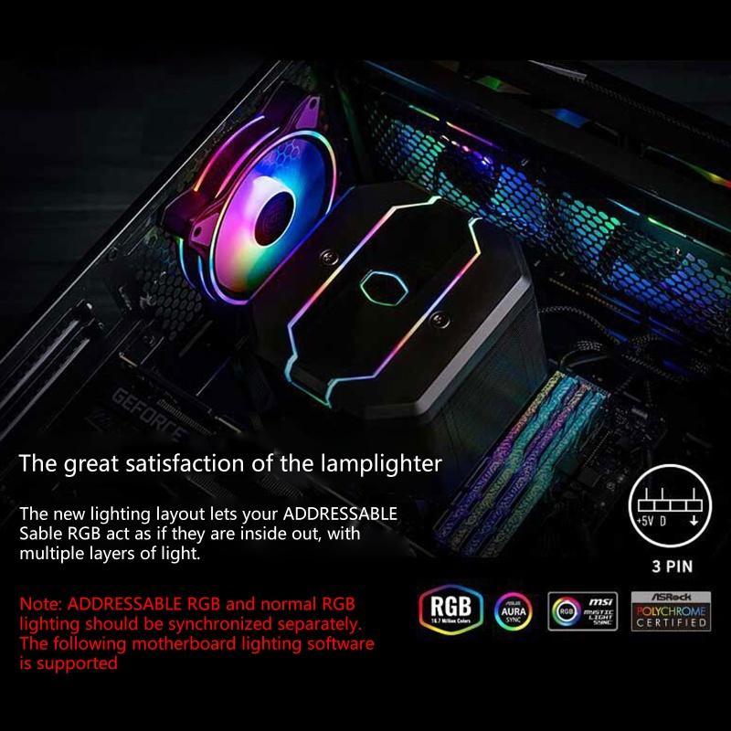 COOLER MASTER Quạt tản nhiệt hai vòng nhẫn MF120 HALO cho máy tính PC