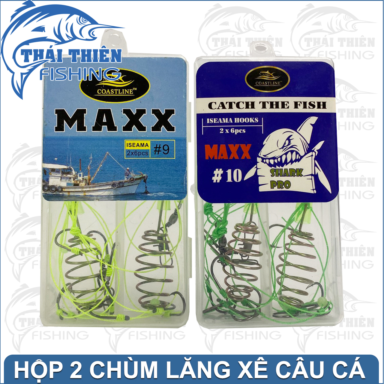 Hộp 2 Bộ Lưỡi Câu Lăng Xê Câu Cá Maxx Tóm Sẵn