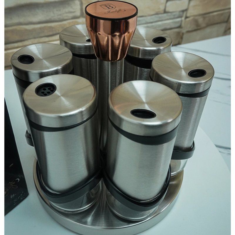 Set 6 Lọ Đựng Gia Vị Nhà Bếp Berlinger Haus, Dung Tích 120ml, Chất Liệu Thép Không Gỉ Sang Trọng, Nhập Đức