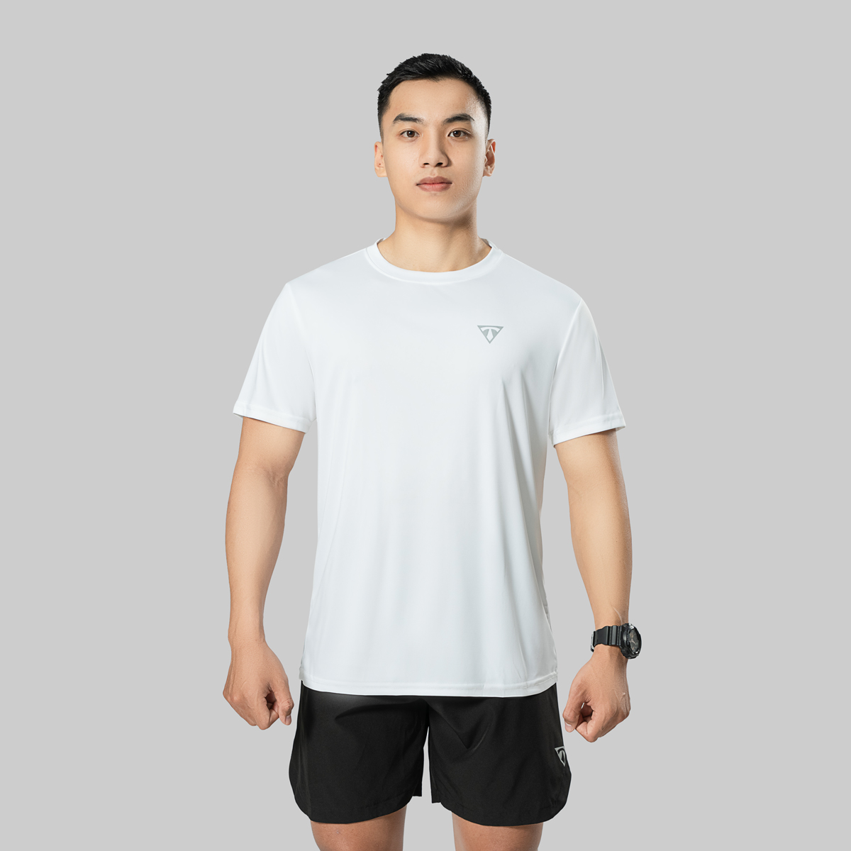 Áo Thể Thao Nam cổ tròn tay ngắn tập gym vải thun lạnh thoáng mát co giãn chuẩn form MSSAHS