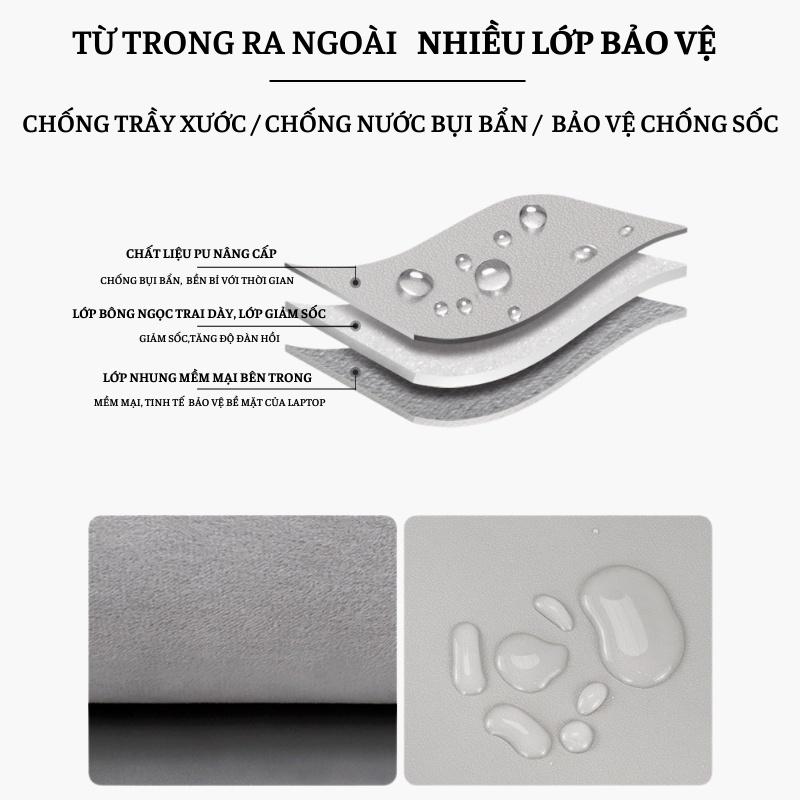 Túi Laptop Chống Sốc Da PU Màu Sắc Thời Trang, Chống Thấm Nước, Bảo Vệ Laptop