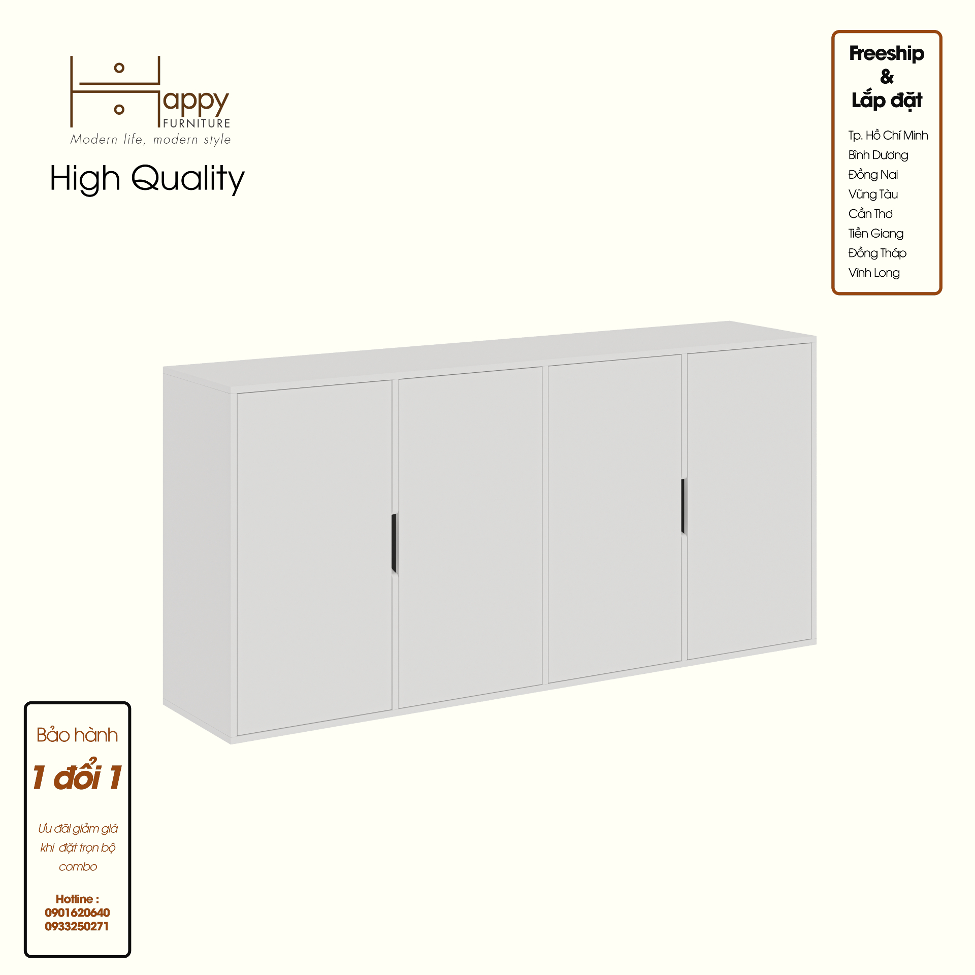 Hình ảnh HAPPY FURNITURE ,Tủ lưu trữ 4 cửa mở - LAYLA , TCM_273 , 180cm x 40cm x 86cm DxRxC