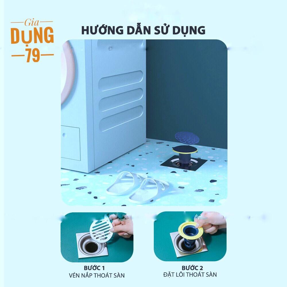 Bịt cống chặn mùi hôi cống bộ nắp phễu thoát sàn chống trào ngược ngăn côn trùng khử mùi đường thoát nước