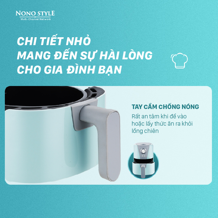 Nồi Chiên Không Dầu Mini BIYI AF-89 (1,5L) - Hàng Chính Hãng