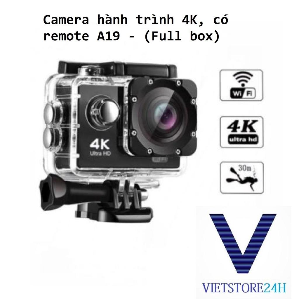 Camera hành trình 4K, có remote A19 - (Full box)