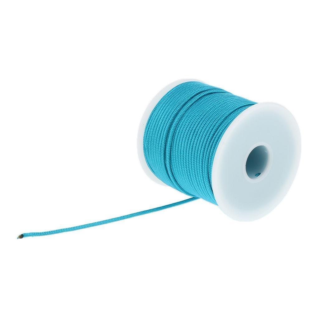 2 Pieces 2mm 50m Paracord Parachute Rope Cord Outdoor Camping Tent Guylines, Hiking Travel Hunting Survival