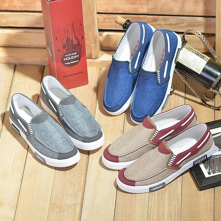 Giày Lười Vải Nam Phong Cách Hàn Quốc