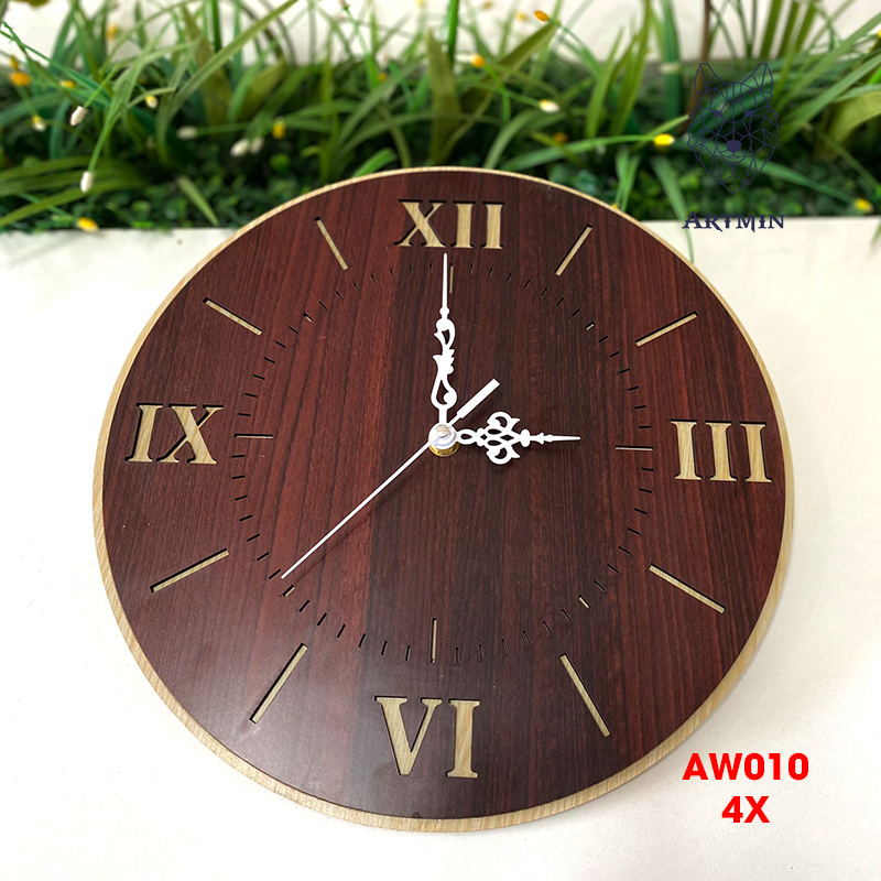 AW010 - Đồng Hồ Gỗ Treo Tường – Décor Trang Trí Cổ Điển