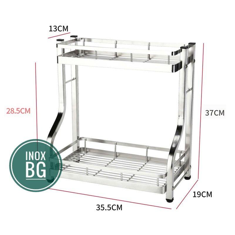 Kệ gia vị 2 tầng chịu nước có chân chống trượt