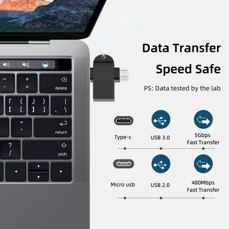 Đầu Chuyển Đổi OTG Cổng Type-C Sang USB 3.0 - Chất Liệu Vỏ Kim Loại Cáp OTG USB Type C to USB 3.0 Đầu Chuyển Đổi USB OTG Type C Tốc Độ Cao Tương Thích Với Điện Thoại Máy Tính Type C Micro Usb sang Usb 3.0 cao cấp tiện dụng Hàng Nhập Khẩu
