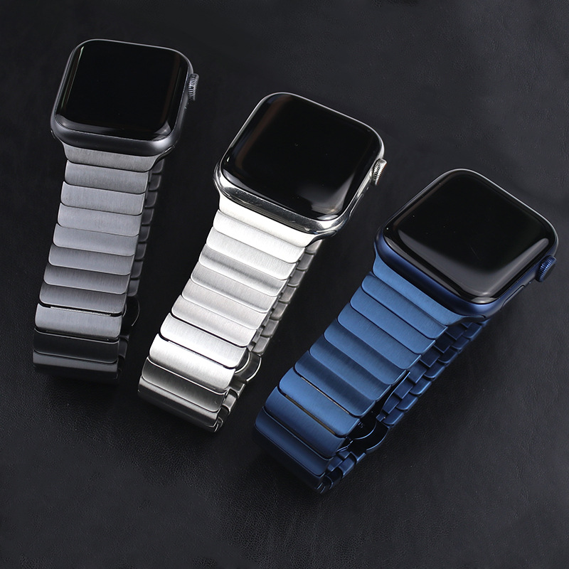 Dây Đeo Thép dành cho Apple Watch (Series 1-8)/ Apple Watch Ultra Kai Steel Link Band Size 49/ 45/ 44/ 42MM_ Hàng Chính Hãng