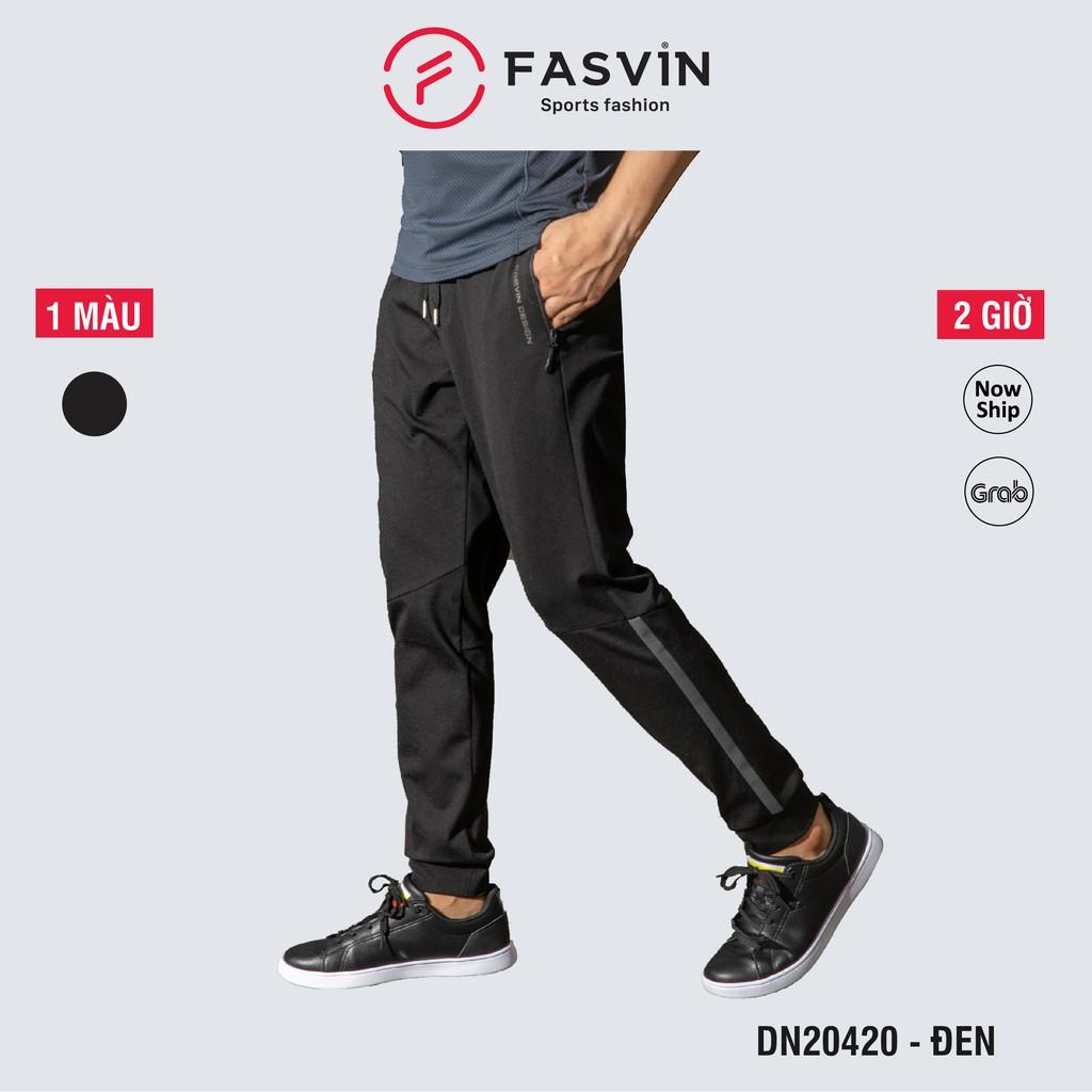 Quần thể thao nam Fasvin DN20420.HN ống suông chất nilon cao cấp dầy dặn co giãn tốt