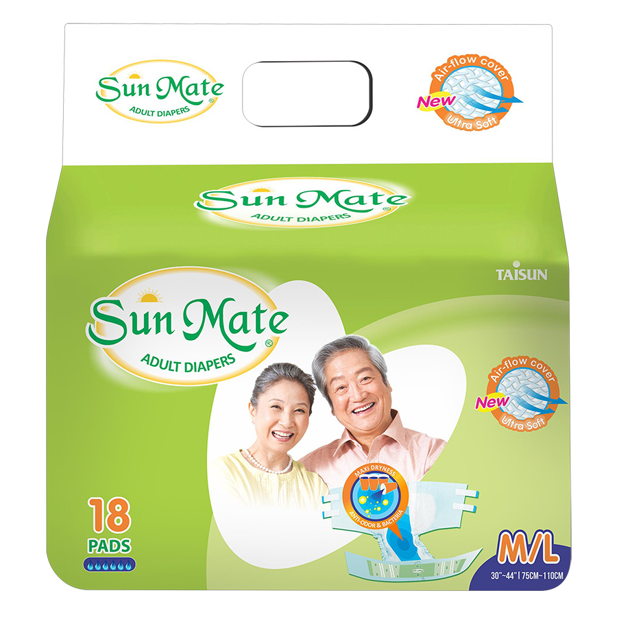 Tã Dán Người Lớn SunMate G2 Size M/L18 (18 Miếng)