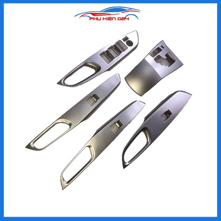 Ốp nội thất Vios 2019-2020-2021-2022 màu bạc sáng nhựa ABS bảo vệ chống trầy xước và làm đẹp xe