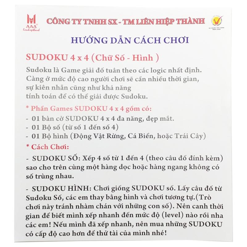 Trò Chơi Sudoku Puzzle 2 Trong 1 LHT - Trái Cây