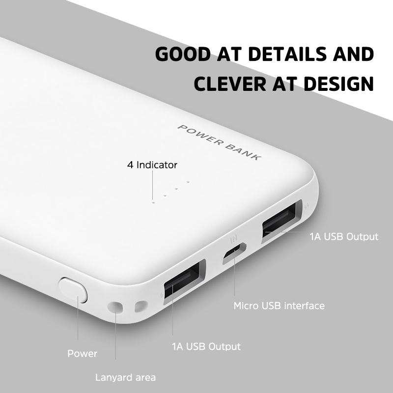 Pin Sạc Dự Phòng 5000mAh BASIKE PT05P 2 Output USB - Bảo hành 12 tháng-Hàng chính hãng