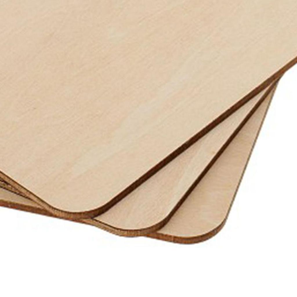 10Pcs/Set Unfinished Wood Cutouts Square Wooden Pieces Blank For Crafts