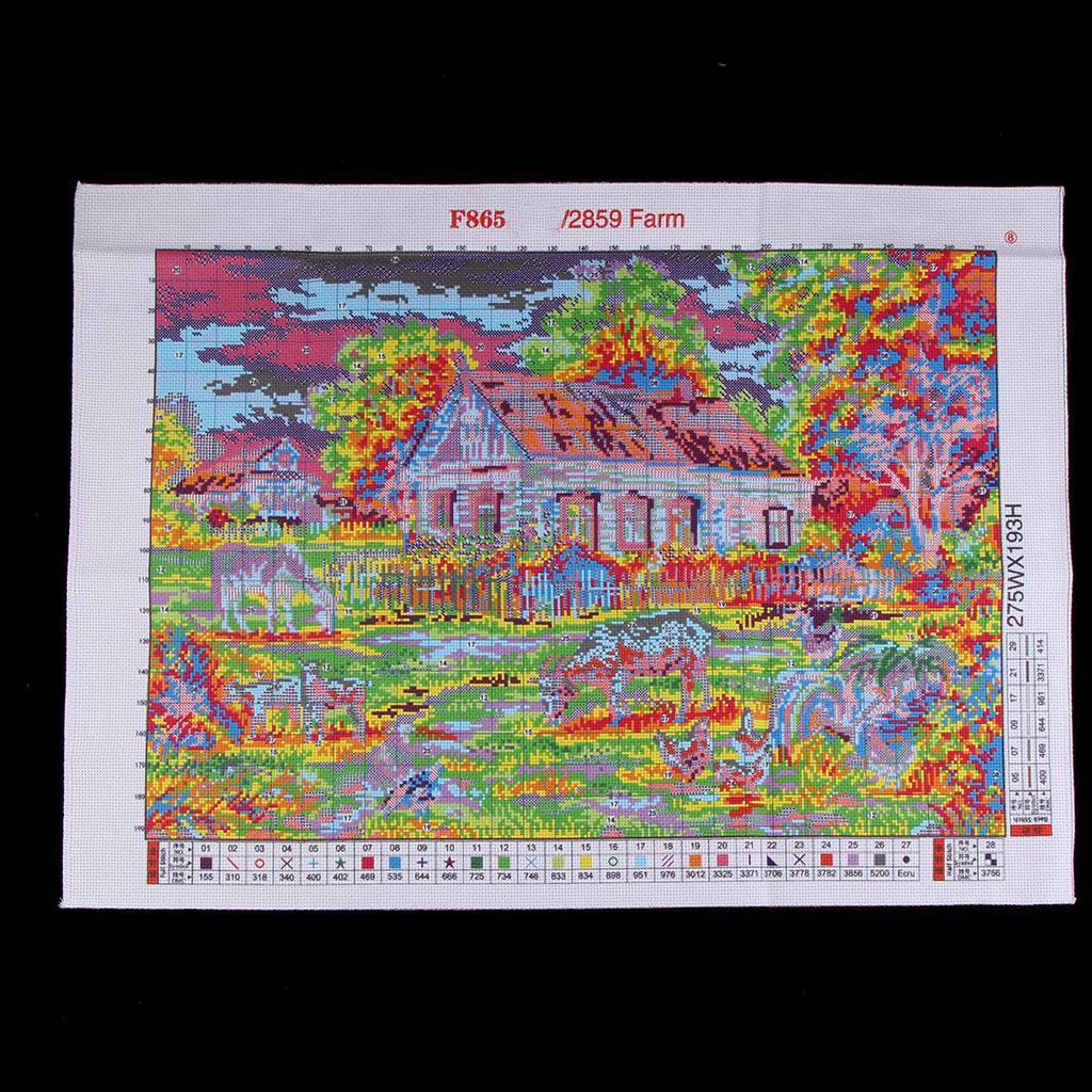 Stamped Cross Stitch Kit Pre-printed Pattern Gift