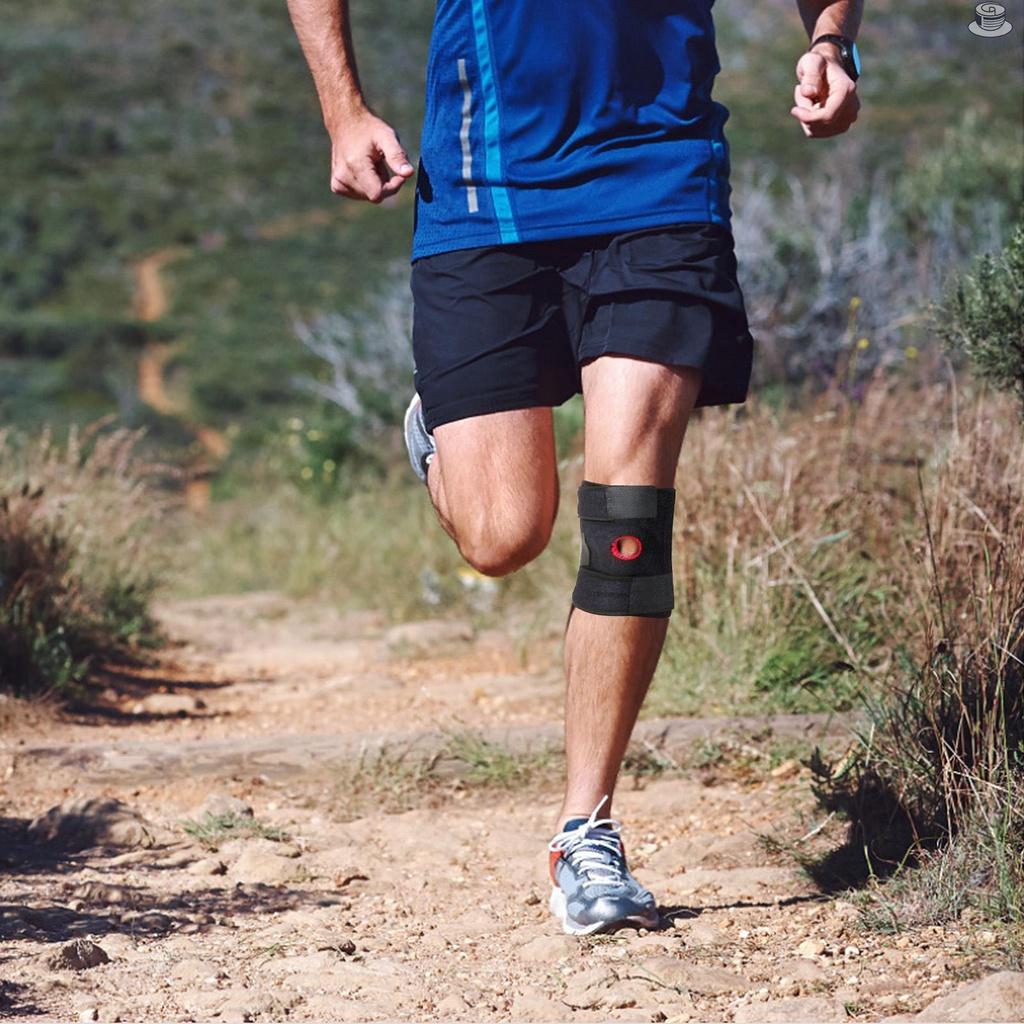 Kneepad Knee Protector with EVA Pad and Spring Fitness Soft Breathable Knee Guards Elastic Knee Brace Knee Support for Volleyball Football Dance Yoga Tennis Running Cycling Mountaineering Single