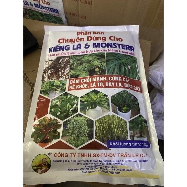 Phân Bón Cây Kiểng Lá và Monstera không có mùi hôi dùng trong nhà Gói 1kg