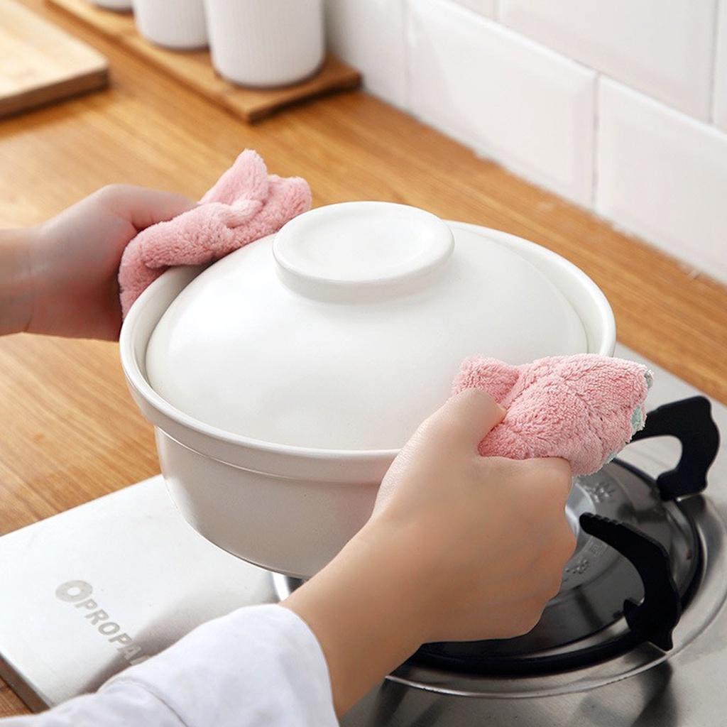 Khăn lau đa năng hai mặt siêu thấm nước, siêu mềm mại giúp vệ sinh nhà bếp