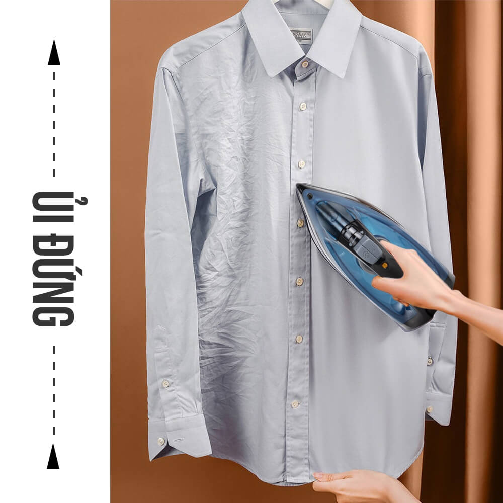 Bàn là ủi hơi nước Elmich SIE-3437OL, Hàng chính hãng, công suất 1300W, mặt đế phủ Ceramic - JoyMall