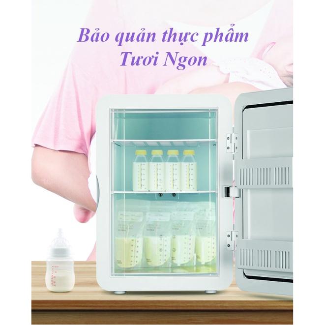 Tủ lạnh mini Hyundai 13.5L Màn Led Cảm ứng, Nóng Lạnh 2 Chiều, Bảo Quản Mỹ Phẩm, Sữa Cho Bé - Dùng Được Cho Xe hơi