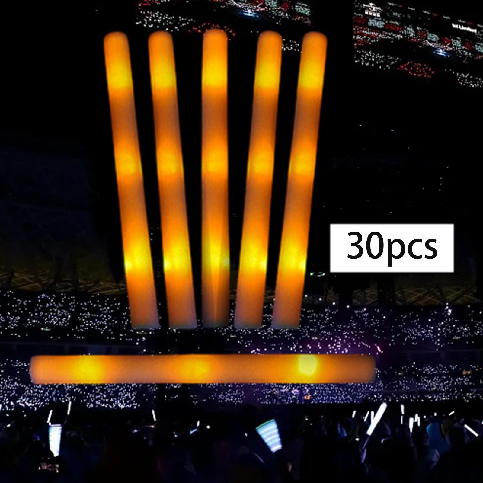 30x Light up Foam Sticks  Sticks for Sporting Events Wedding Holiday